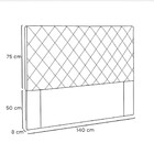 Cabeceira Esmeralda 140 Cm Casal