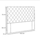 Cabeceira Esmeralda 140 Cm Casal