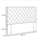 Cabeceira Esmeralda 90 Cm Solteiro