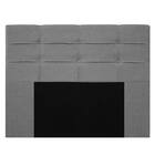 Cabeceira Esmeralda Para Cama Box Casal 140 Cm Linho Cinza -