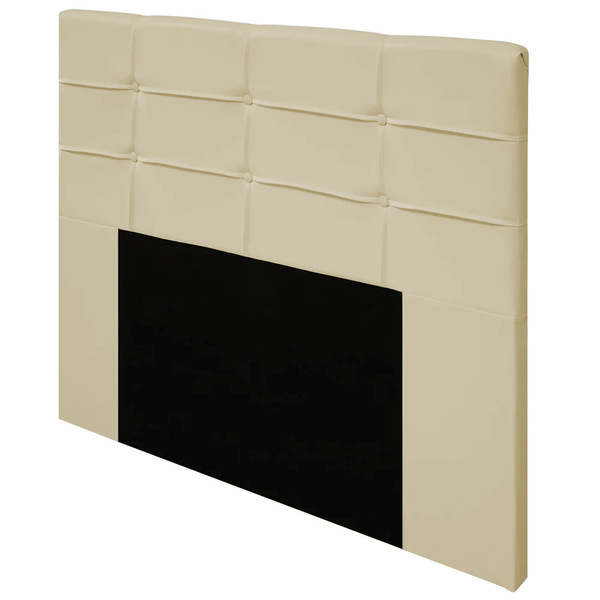 Cabeceira Esmeralda Para Cama Box King 195 Cm Corino Bege - D