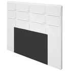 Cabeceira Esmeralda Para Cama Box King 195 Cm Corino Branco -