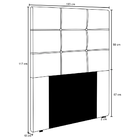 Cabeceira Esmeralda Para Cama Box King 195 Cm Corino - D'ross