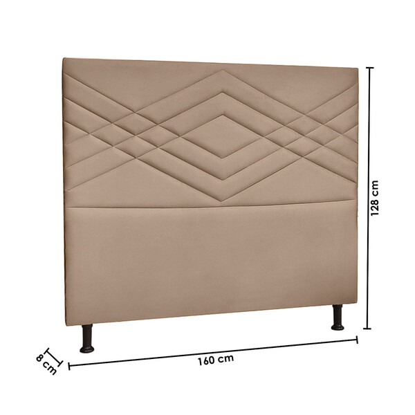 Cabeceira Esmeralda Queen 160cm Suede - Star Confort