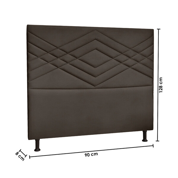 Cabeceira Esmeralda Solteiro 90cm Suede - Star Confort