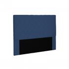 Cabeceira Esmeralda Suede Azul Casal Spezzia