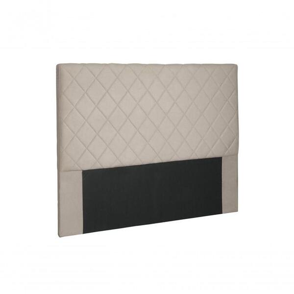 Cabeceira Esmeralda Suede Bege King 195cm Spezzia