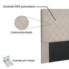 Cabeceira Esmeralda Suede Bege Solteiro 0,90cm Spezzia