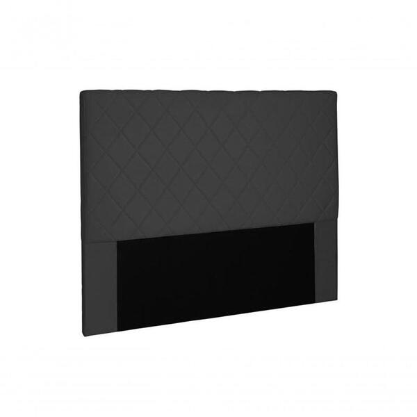 Cabeceira Esmeralda Suede Preto Queen 160cm Spezzia