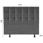 Cabeceira Espanha Grafite 140cm Casal Bebezin