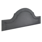 Cabeceira Estilo Provençal Suede Liso Cinza Queen 160 X 60