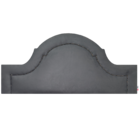 Cabeceira Estilo Provençal Suede Liso Cinza Queen 160 X 60