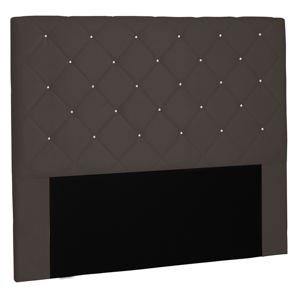 Cabeceira Estofada 140 Cm Casal Glass Suede Marrom - Nexta Ca