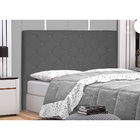 Cabeceira Estofada 160 Cm Glass Suede Cinza - Nexta Casa