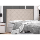 Cabeceira Estofada 160 Cm Glass Veludo Bege - Nexta Casa
