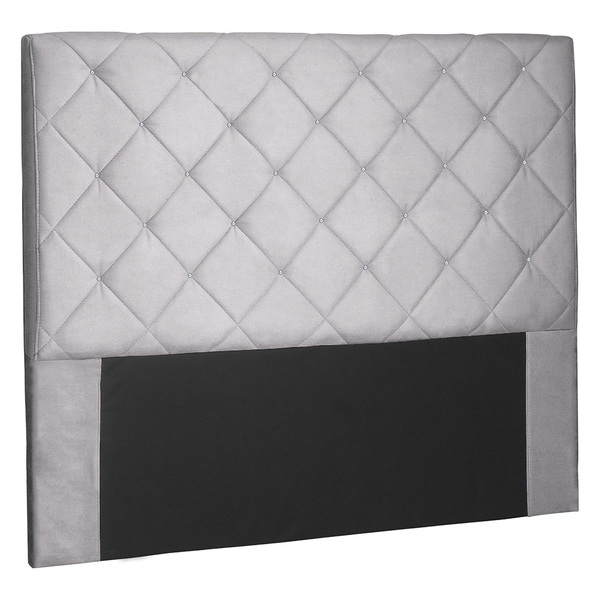 Cabeceira Estofada 160 Cm Glass Veludo Cinza Claro - Nexta Ca