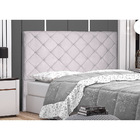 Cabeceira Estofada 195 Cm Glass Veludo Cinza Claro - Nexta Ca