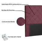 Cabeceira Estofada 90 Cm Glass Veludo Marsala - Nexta Casa