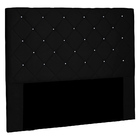 Cabeceira Estofada 90 Cm Glass Veludo Preto - Nexta Casa