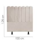 Cabeceira Estofada Alanis 100cm Solteiro Suede Bege - D A Dec