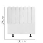 Cabeceira Estofada Alanis 100cm Solteiro Suede Branco - D A D