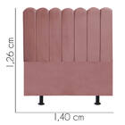 Cabeceira Estofada Alanis 140cm Casal Suede Rose - D A Decor