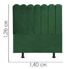 Cabeceira Estofada Alanis 140cm Casal Suede Verde - D A Decor