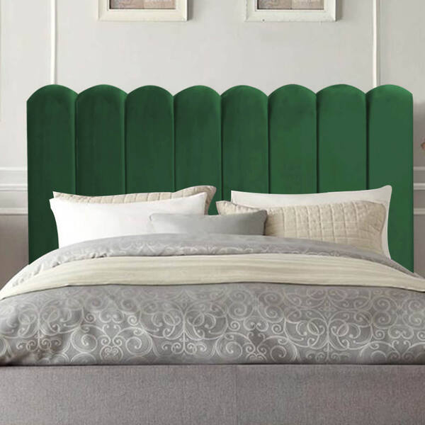 Cabeceira Estofada Alanis 160cm Queen Suede Verde - D A Decor