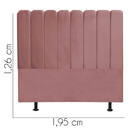 Cabeceira Estofada Alanis 195cm King Suede Rose - D A Decor