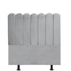 Cabeceira Estofada Alanis 90cm Solteiro Suede Cinza Claro - D