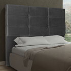 Cabeceira Estofada Alba Casal 140 Cm Para Cama Box Suede Cinz