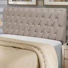Cabeceira Estofada Alice 195cm King Strass Courino Bege - D A