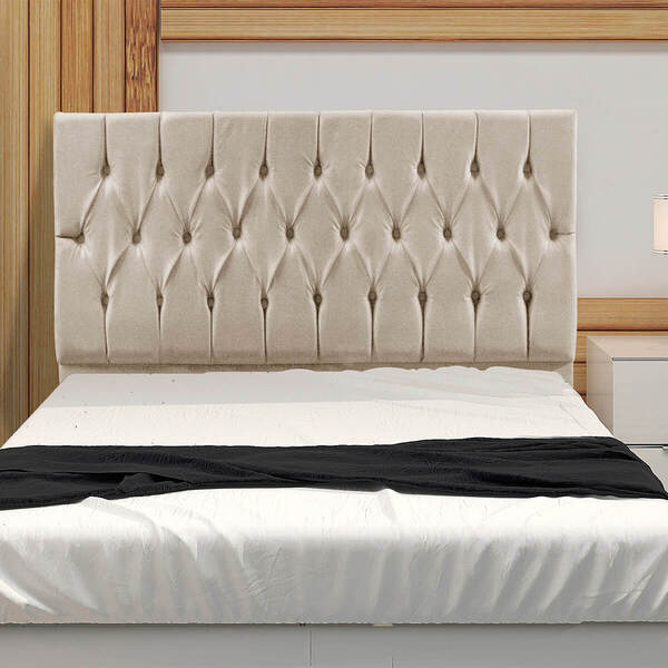 Cabeceira Estofada Ana Casal 140 Cm Para Cama Box Suede Escol