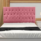 Cabeceira Estofada Ana King 195 Cm Para Cama Box Suede Escolh