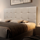 Cabeceira Estofada Areia E Mesas De Apoio Lazy Off Madeira