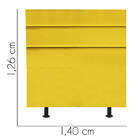 Cabeceira Estofada Argentina 140cm Casal Suede Amarelo - D A
