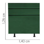 Cabeceira Estofada Argentina 140cm Casal Suede Verde - D A De