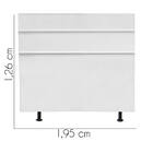 Cabeceira Estofada Argentina 195cm King Courino Branco - D A