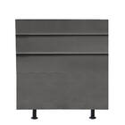 Cabeceira Estofada Argentina 90cm Solteiro Courino Cinza - D