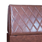 Cabeceira Estofada Baú Boston Sintético Facto Marrom Claro 1,