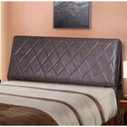 Cabeceira Estofada Baú Boston Sintético Facto Marrom Escuro 1