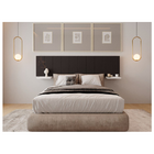 Cabeceira Estofada Bela + Bancada Preto Casal Box