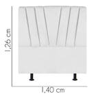 Cabeceira Estofada Bélgica 140cm Casal Courino Branco - D A D