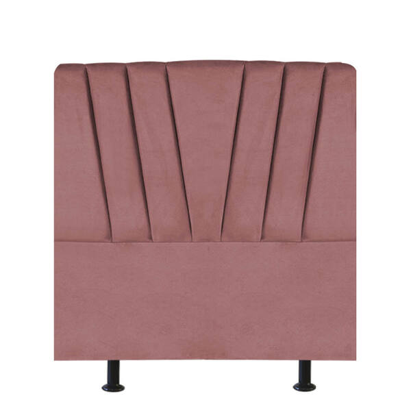 Cabeceira Estofada Bélgica 140cm Casal Suede Rose - D A Decor