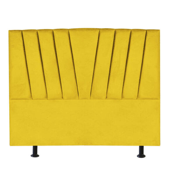 Cabeceira Estofada Bélgica 160cm Queen Suede Amarelo - D A De