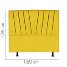 Cabeceira Estofada Bélgica 160cm Queen Suede Amarelo - D A De
