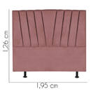 Cabeceira Estofada Bélgica 195cm King Suede Rose - D A Decor