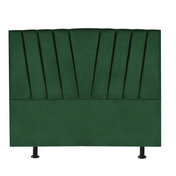 Cabeceira Estofada Bélgica 195cm King Suede Verde - D A Decor
