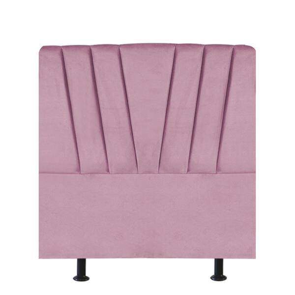 Cabeceira Estofada Bélgica 90cm Solteiro Suede Rosa - D A Dec
