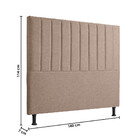 Cabeceira Estofada Bella Casal 140cm Linho Creme - Shop Das C
